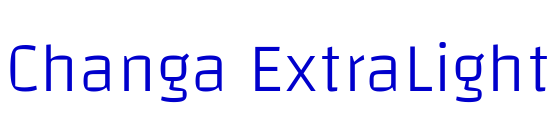 Changa ExtraLight font